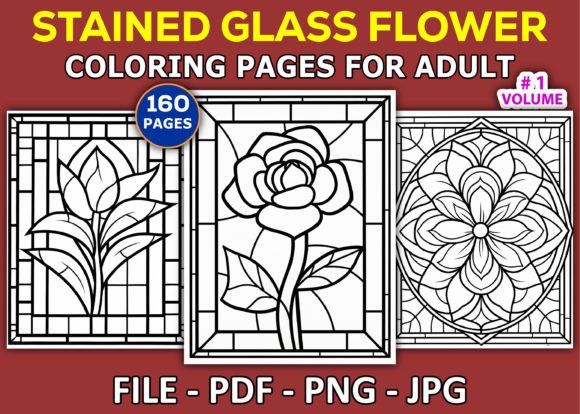 100 Stained Glass Flower Coloring Pages for Creative Expression