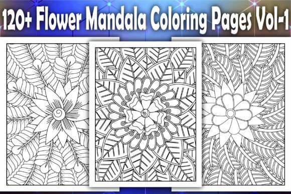 120 Flower Mandala Coloring Pages Vol-1