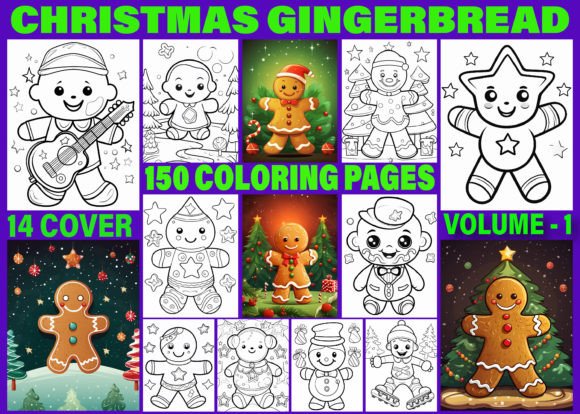 150 Christmas Gingerbread Coloring Pages for Adults: A Creative and Profitable Resource