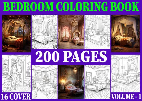 200 Bedroom Coloring Pages for Adult