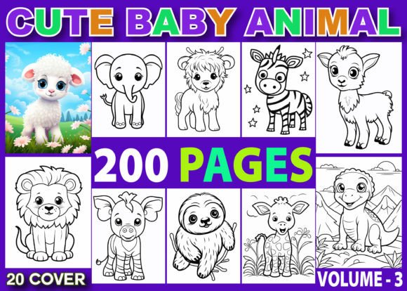 200 Cute Baby Animal Coloring Pages Kids