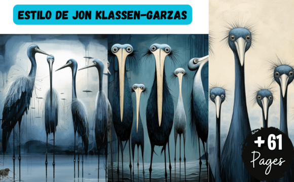 Estilo De Jon Klassen-garzas: Una Herramienta Versátil Para Creadores