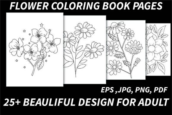 Flower Coloring Page Bundle for Adults: A Creative and Profitable Resource