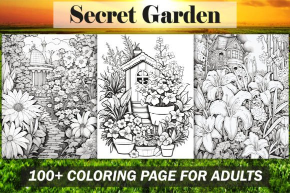 Secret Garden Coloring Pages - KDP for Creative and Business Use