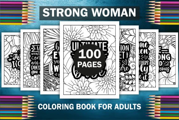 Strong Woman Quotes Coloring Book - Kdp